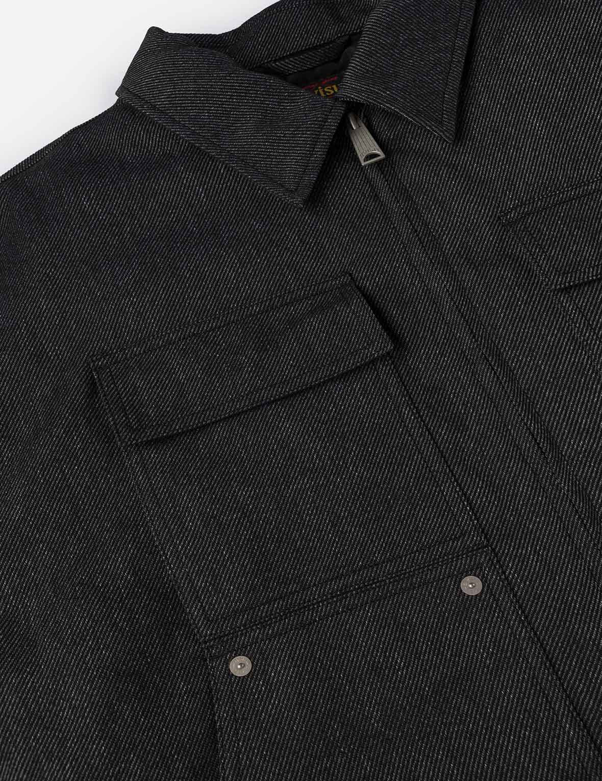 Classic 50s Car and Seagull Print Relax Fit Work Jacket - 8