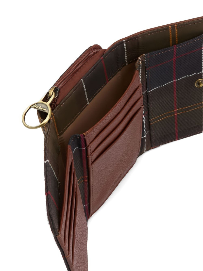 Rosa leather tartan zip wallet 3