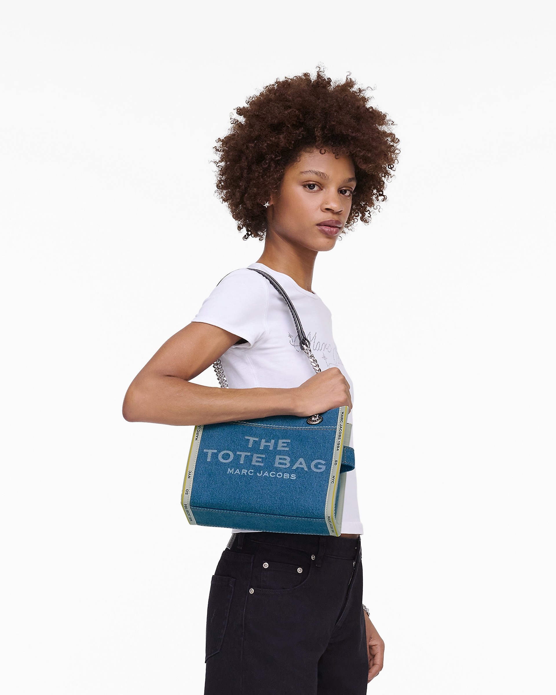 THE DENIM CHAIN SMALL TOTE BAG - 2