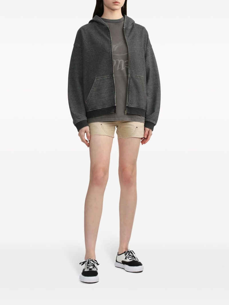 We11done zip-up denim hoodie outlook