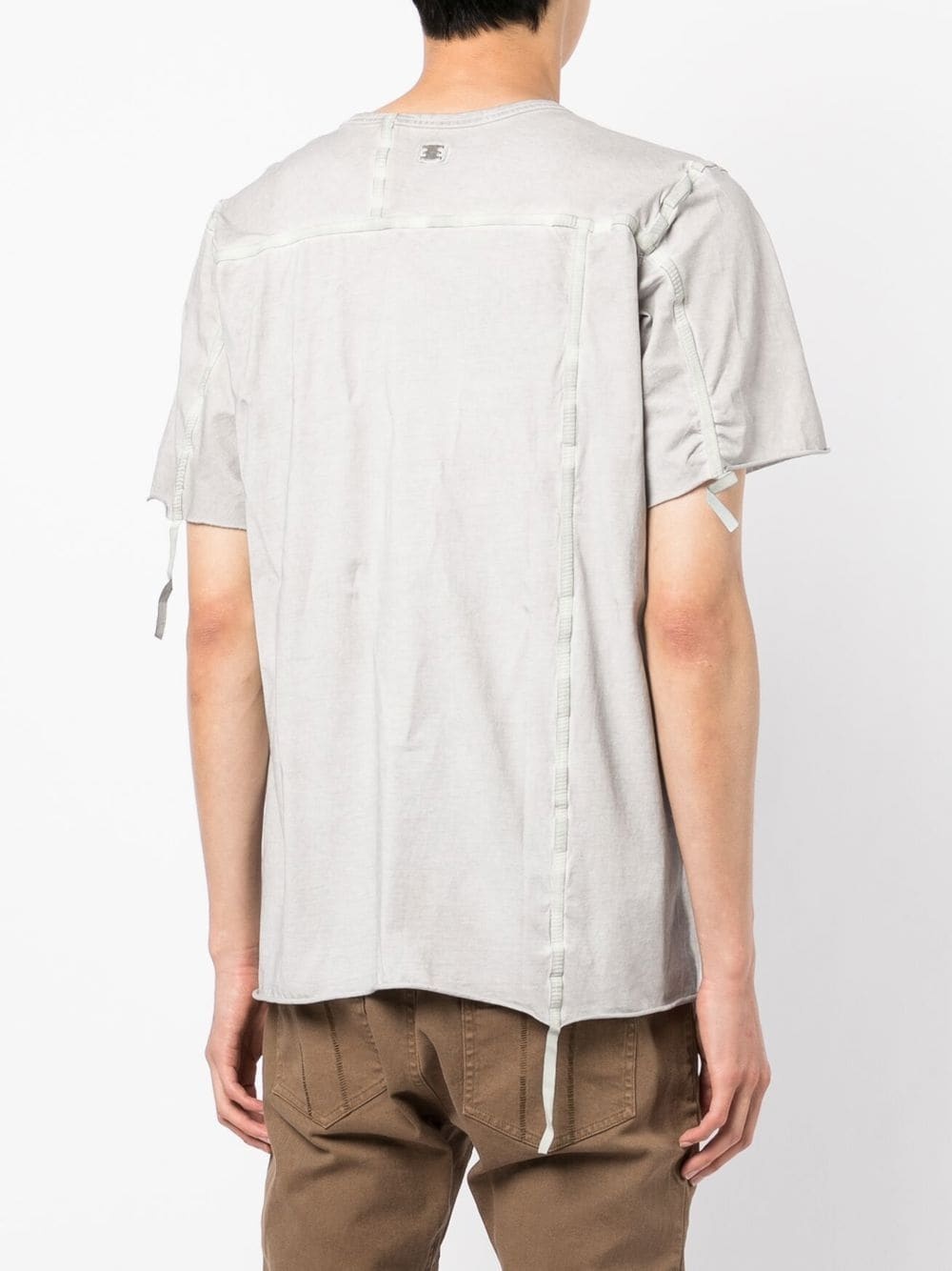 panelled cotton T-shirt - 4