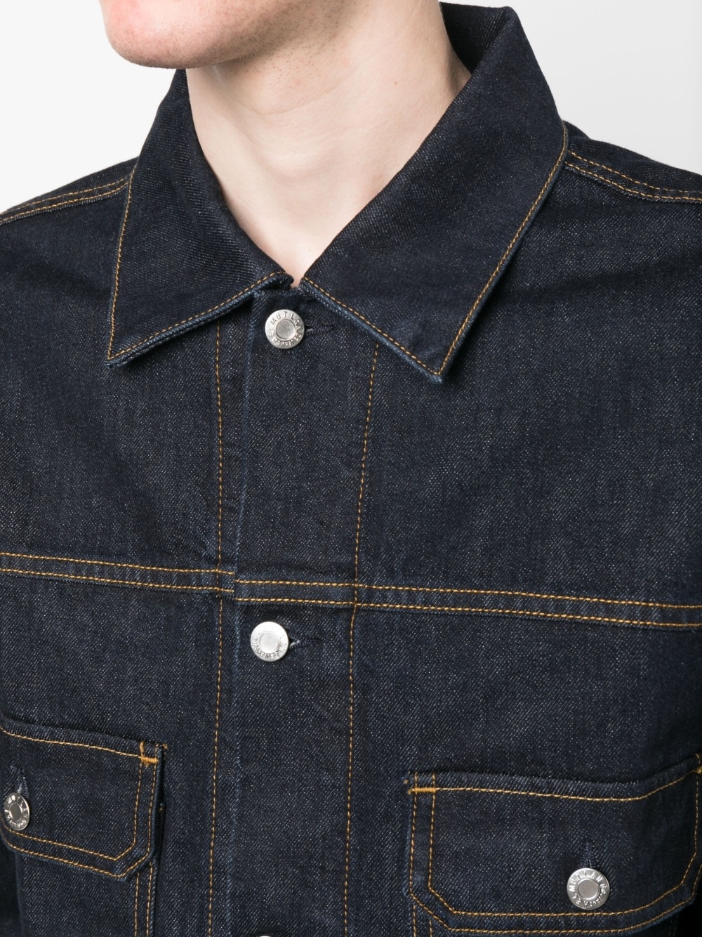 button-up denim jacket - 5
