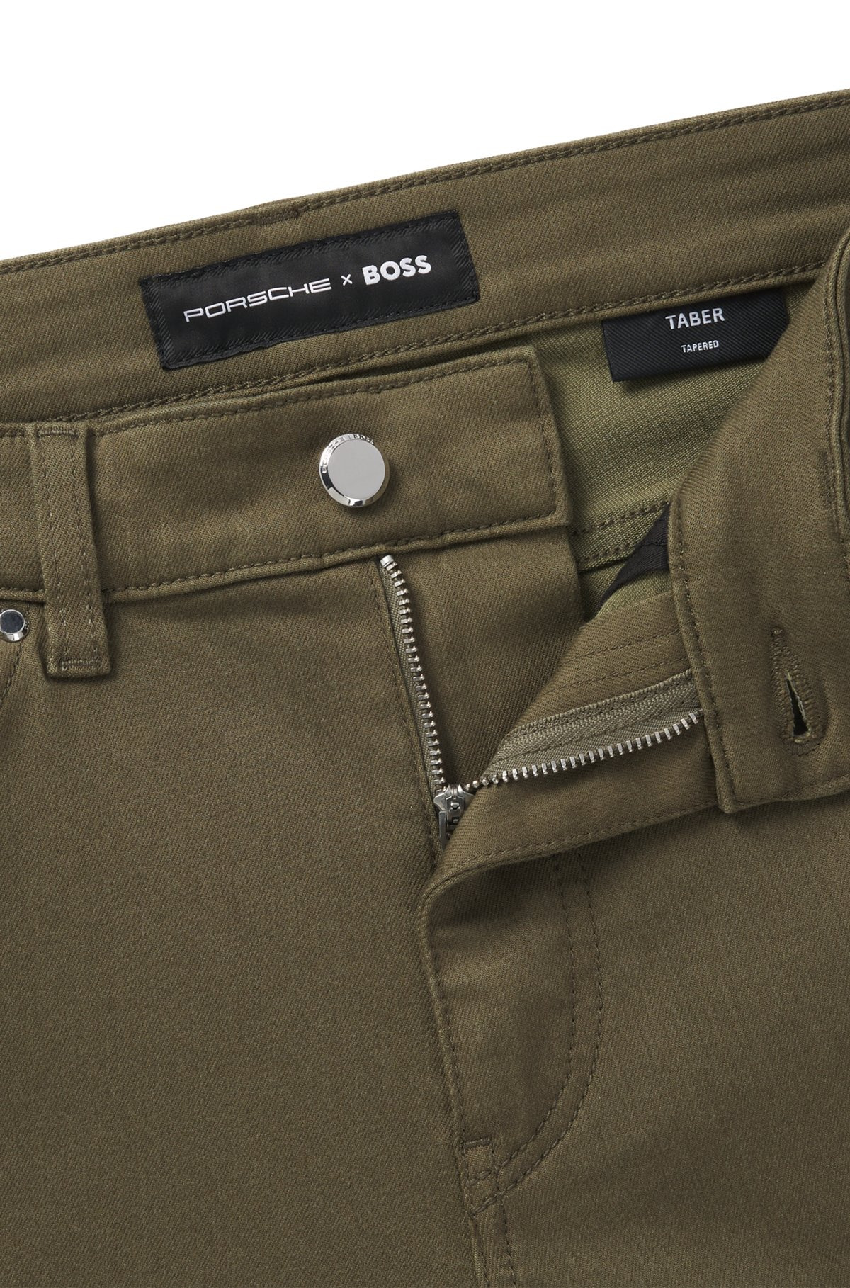 PORSCHE X BOSS TAPERED-FIT JEANS IN PERFORMANCE-STRETCH DENIM - 6