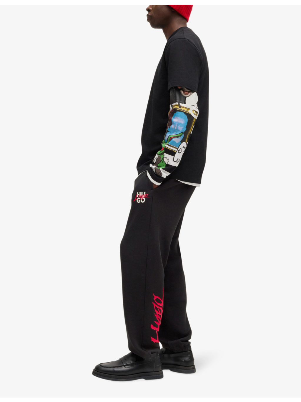 Logo-print drawstring-waist cotton-jersey jogging bottoms - 2