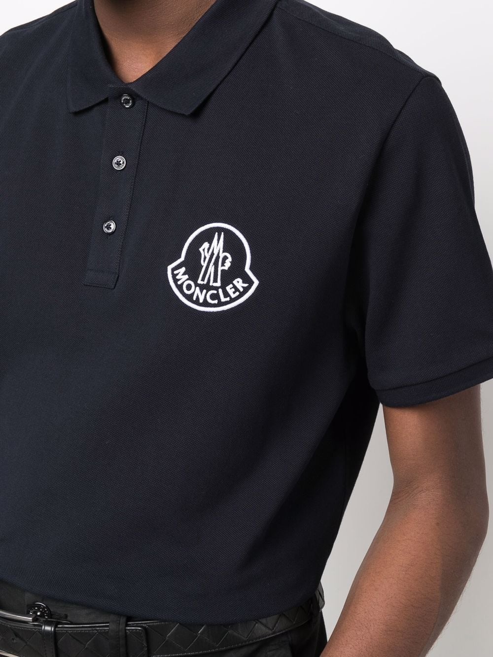 logo-embroidered cotton polo shirt - 5