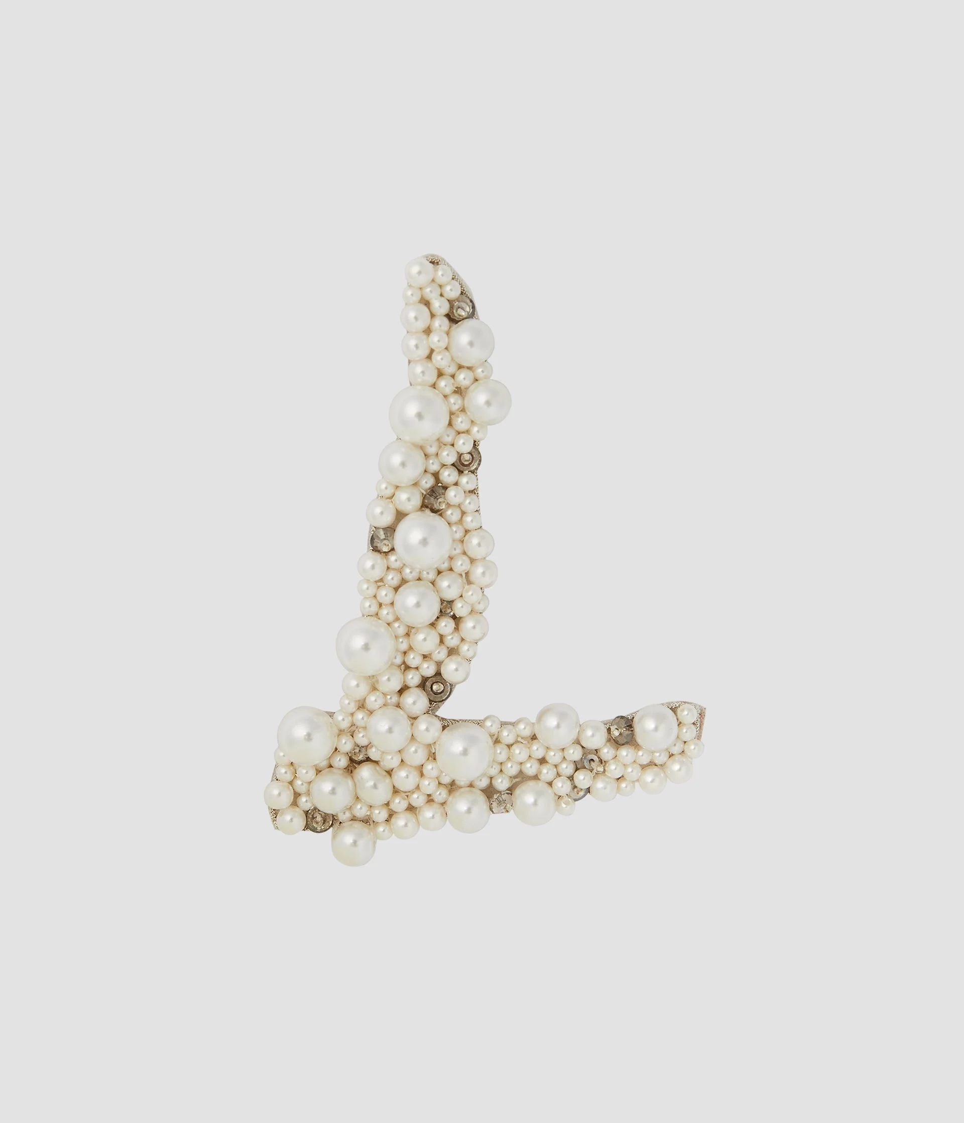 PEARL ALPHABET BROOCH L - 1