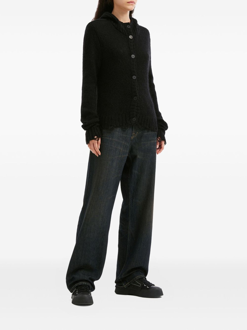 CHARLES JEFFREY LOVERBOY button frayed cardigan outlook