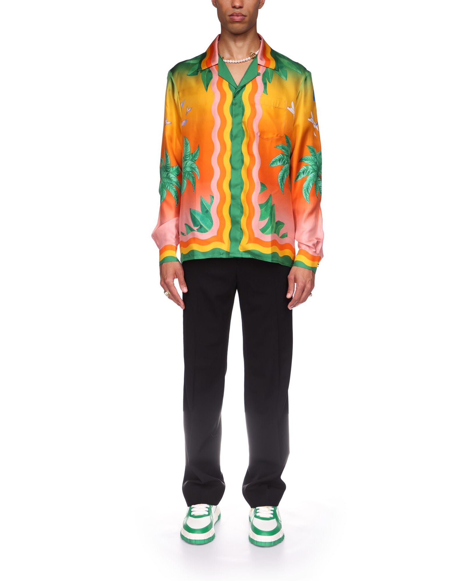 Tennis Club En Fleur Silk Shirt - 3