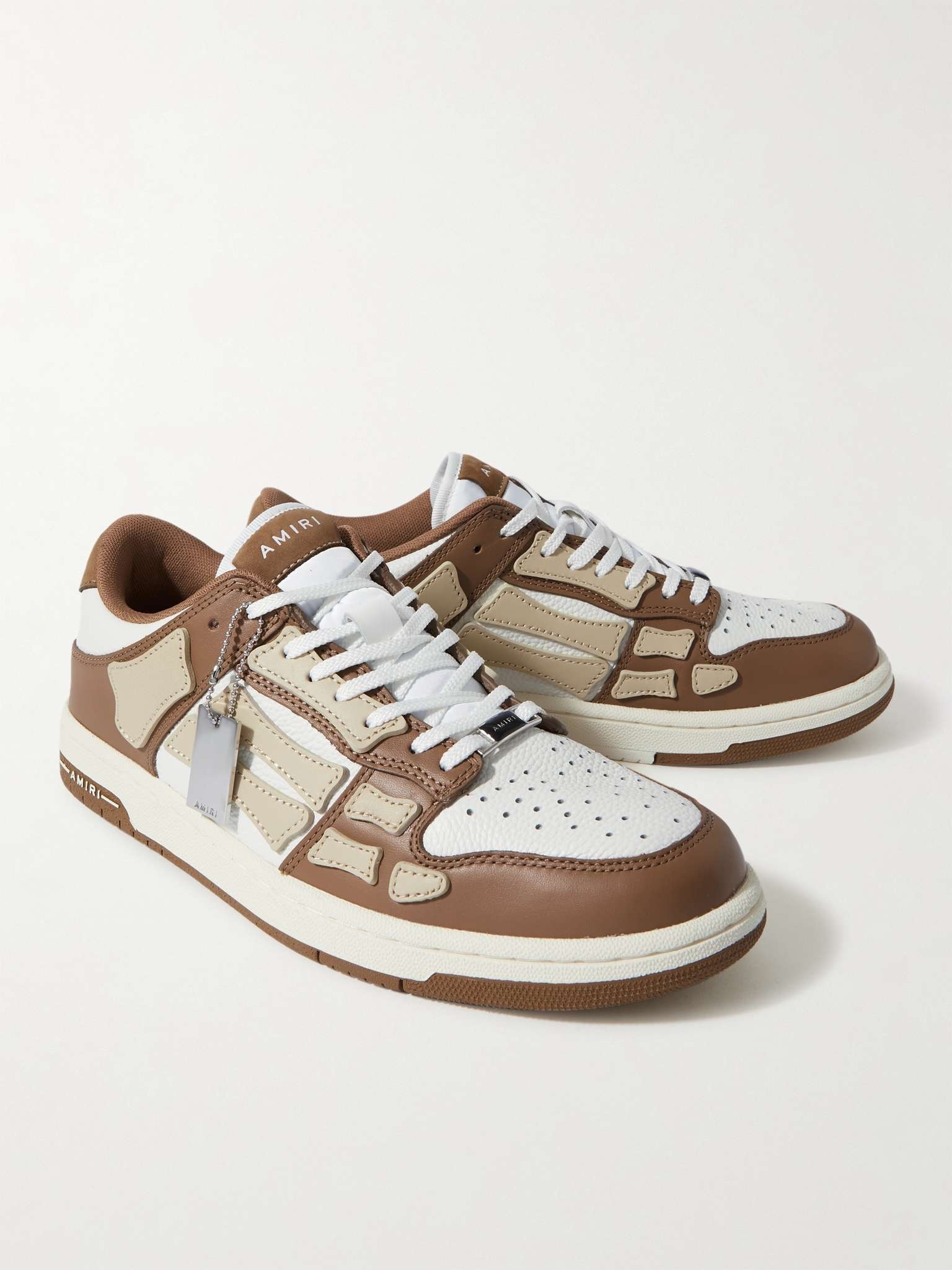 Skel-Top Colour-Block Leather Sneakers - 4