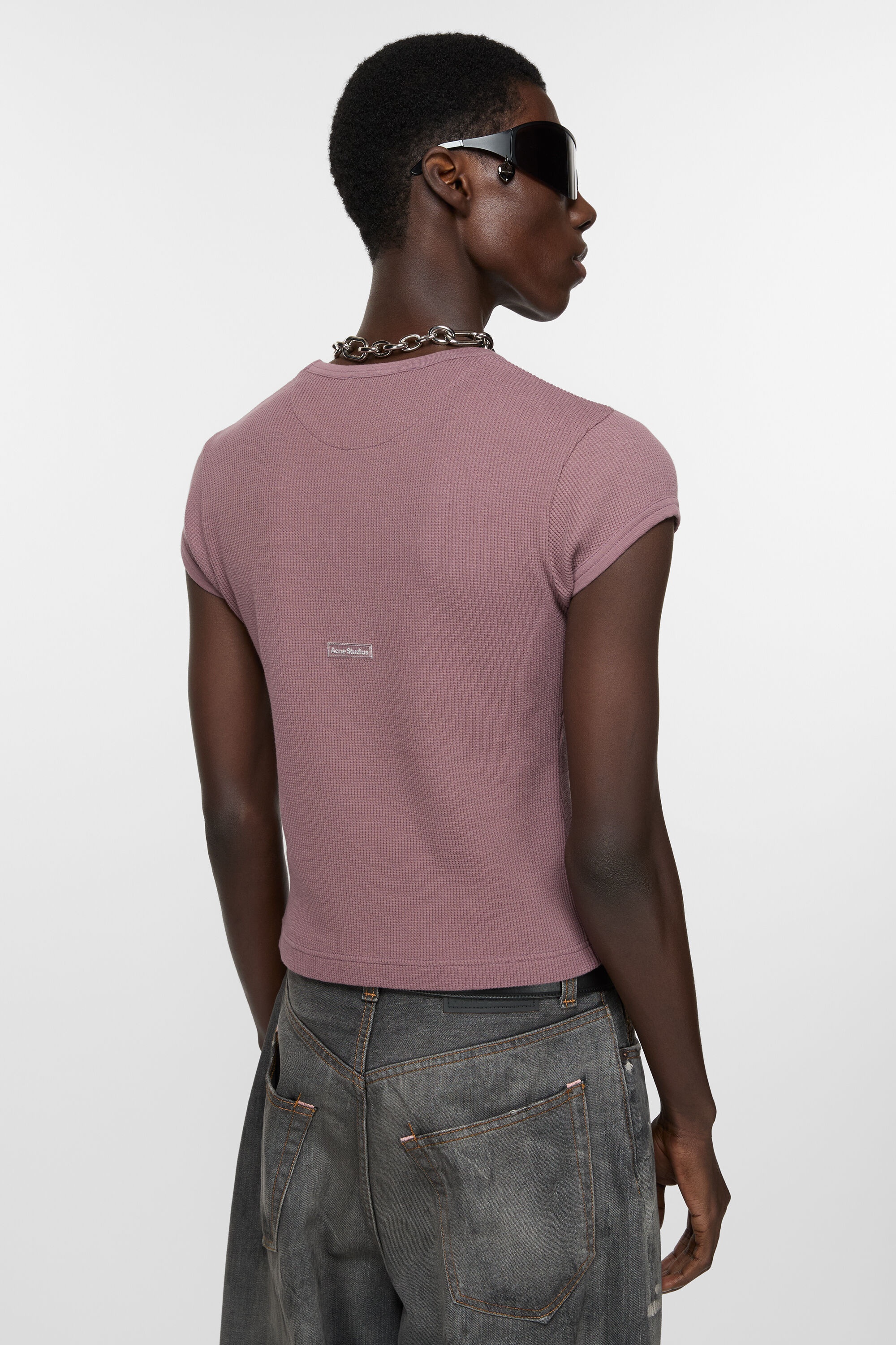 T-shirt - Fitted unisex fit - Plum purple - 3