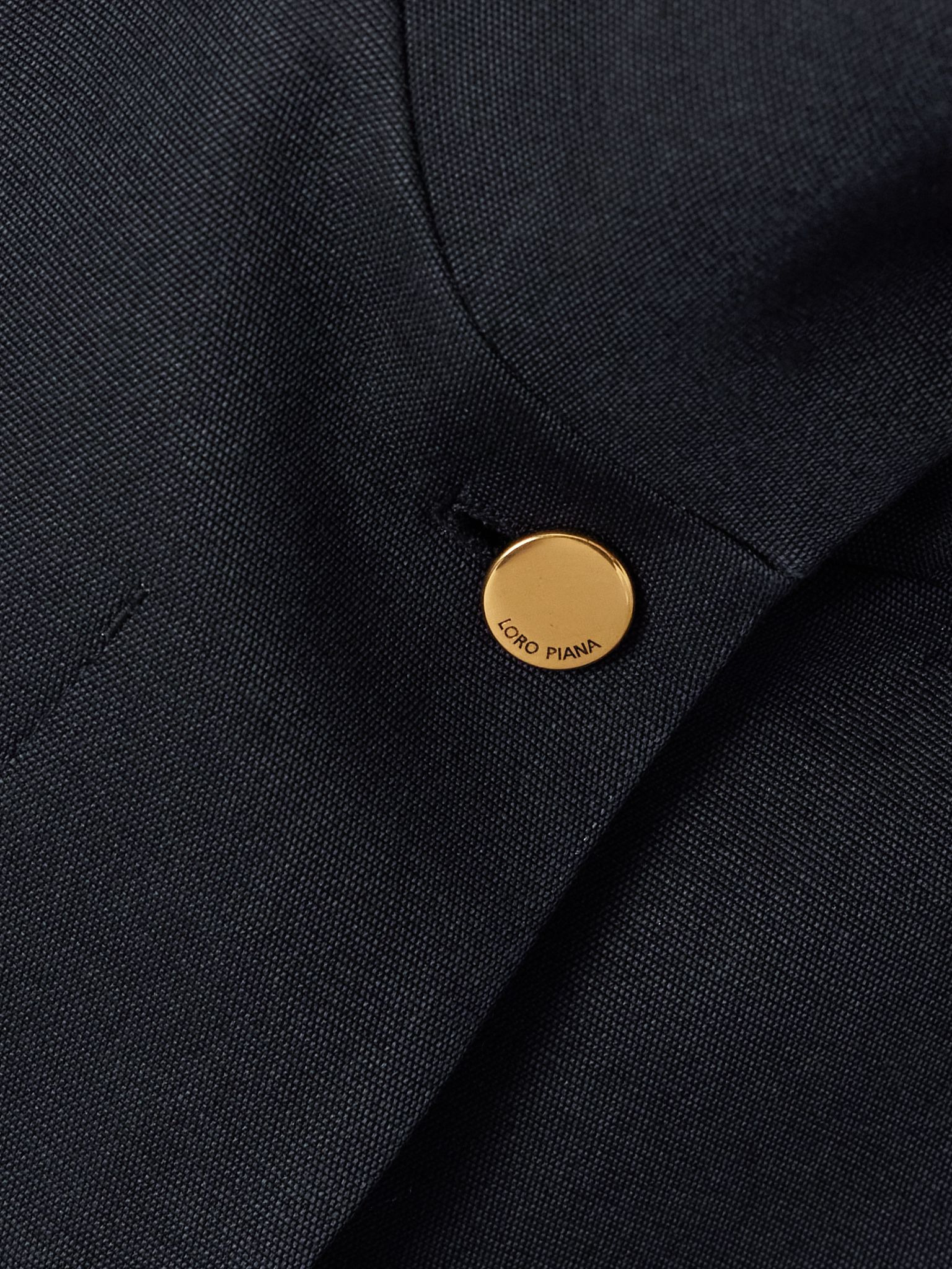 Danny wool and silk-blend coat Navy - 5