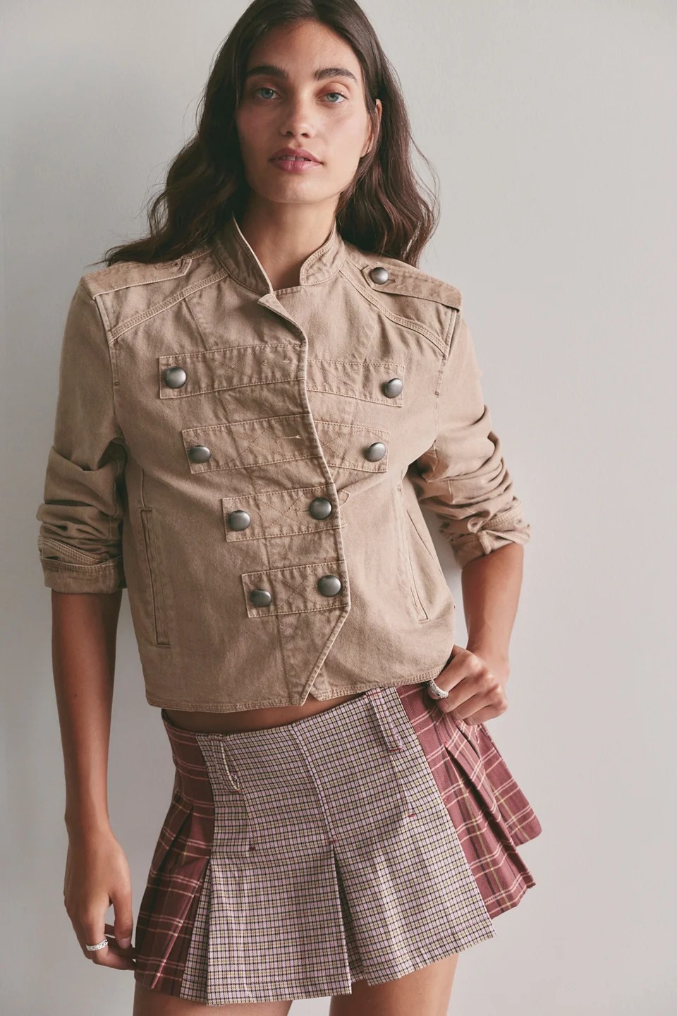 Sherry Pleated Mini Skirt - 1
