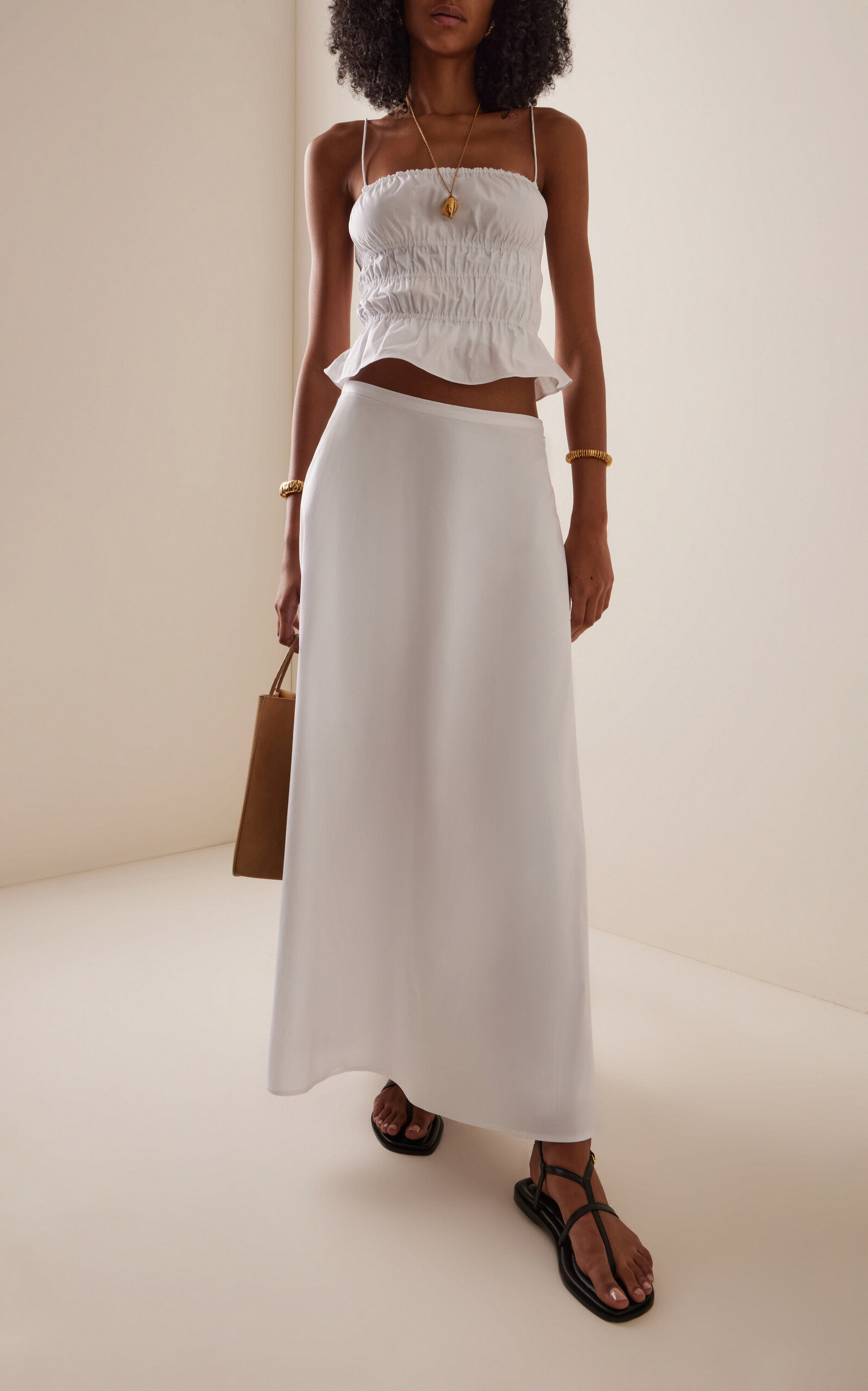 Axel Cotton Maxi Skirt white - 2