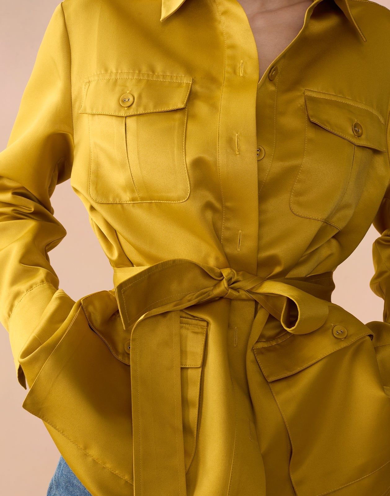 Satin Safari Jacket - 4