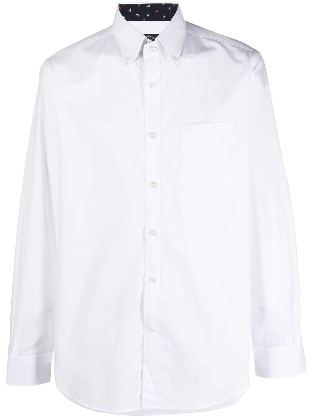 logo-embroidered button-down shirt - 1