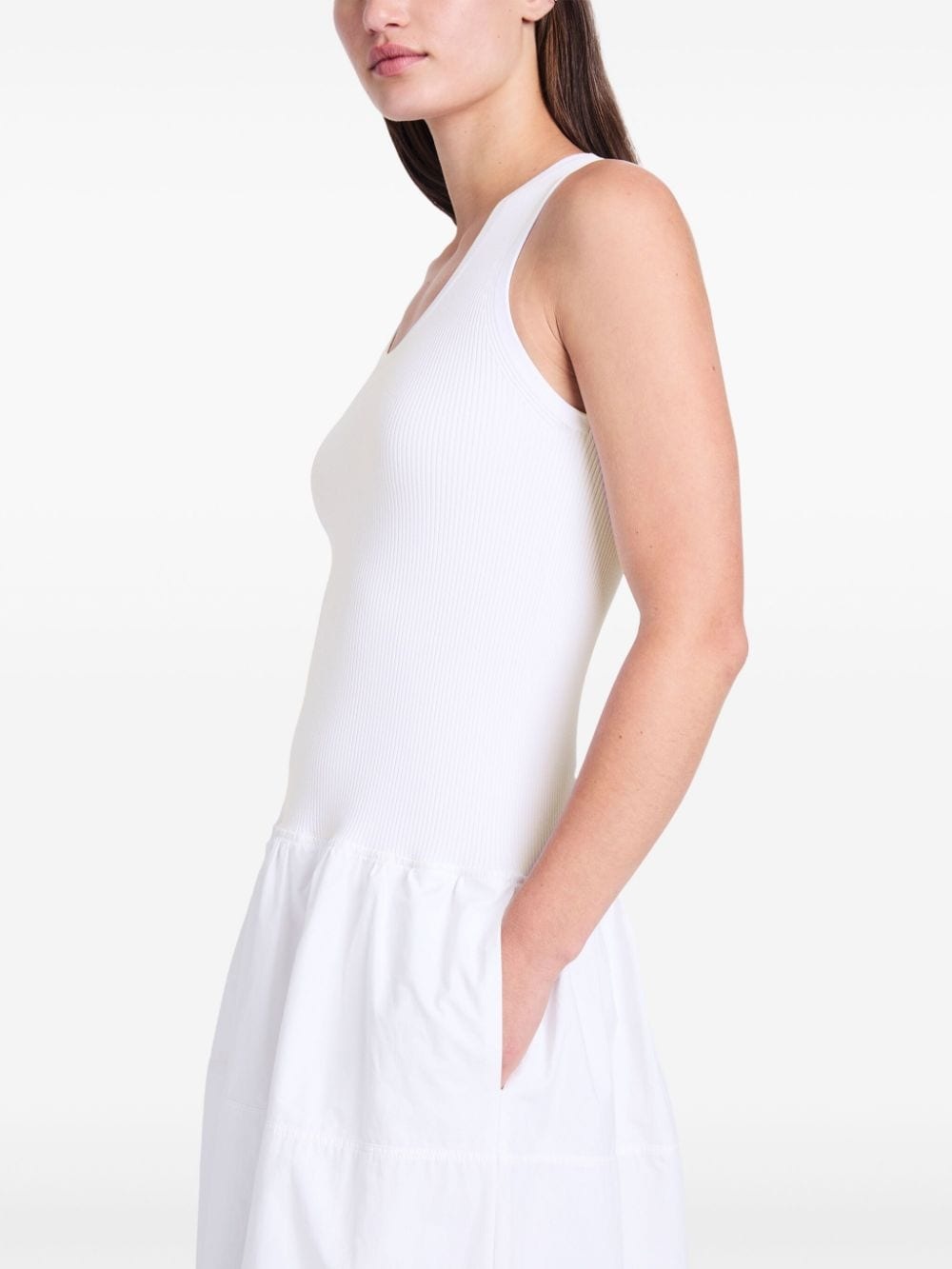 scoop neck cotton dress - 5