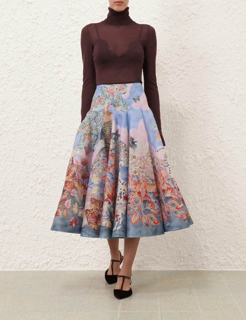 Zimmermann ILLUSTRATION GODET SKIRT outlook