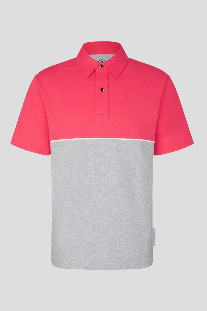 Tristan Polo shirt in Pink/Light gray - 1