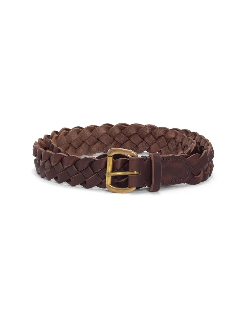 BRAIDED BELT 30MM DK.BROWN - 1