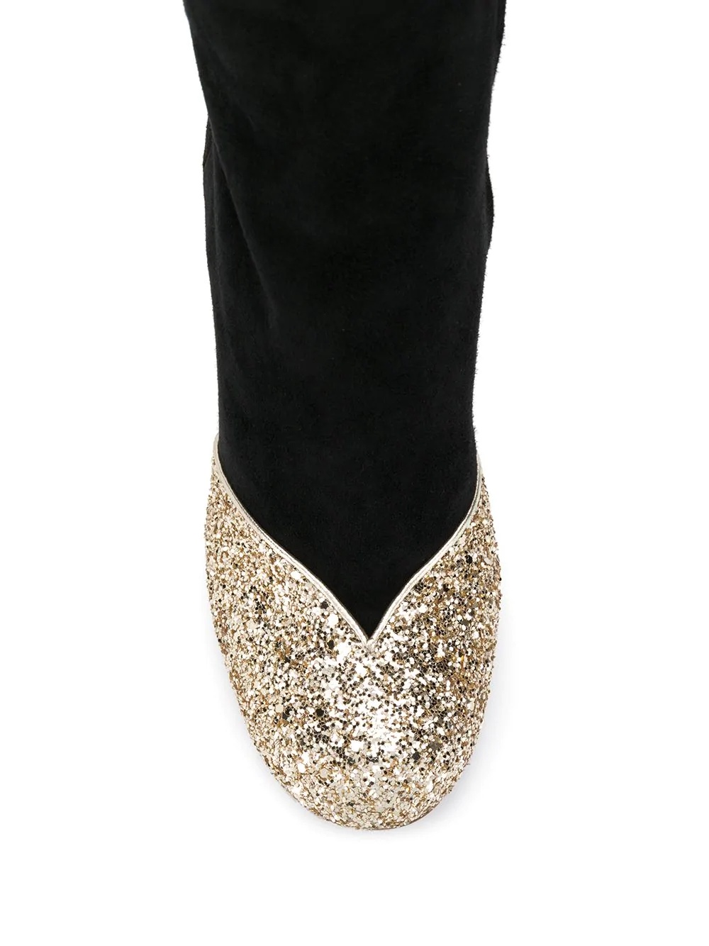 knee length glitter boots - 4