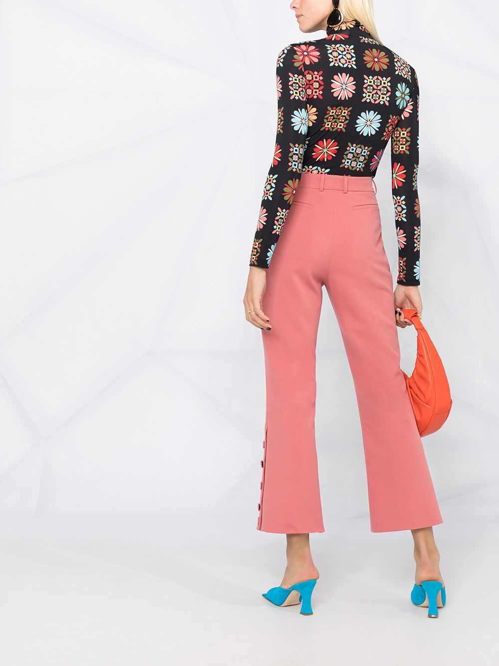 floral turtleneck top - 4