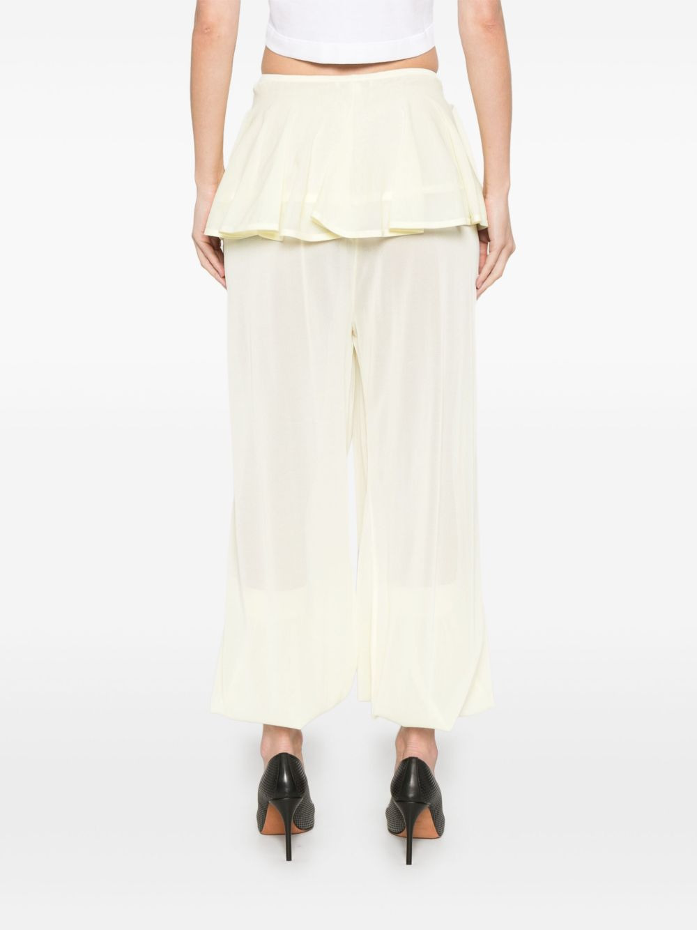 peplum-waist crinoline trousers - 4