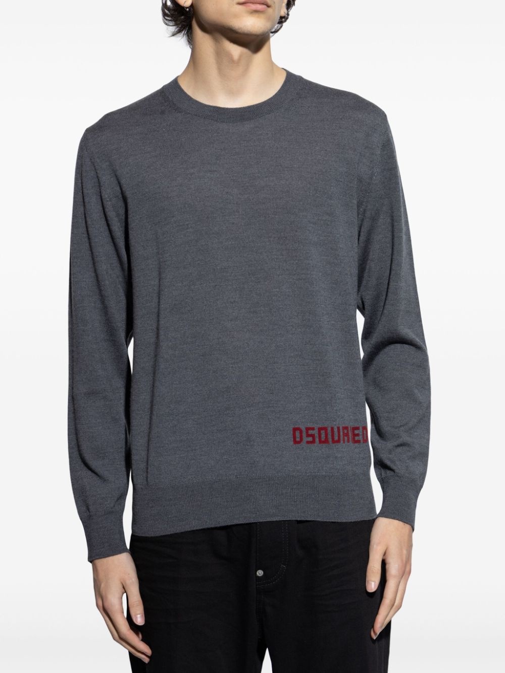 logo intarsia-knit jumper - 3