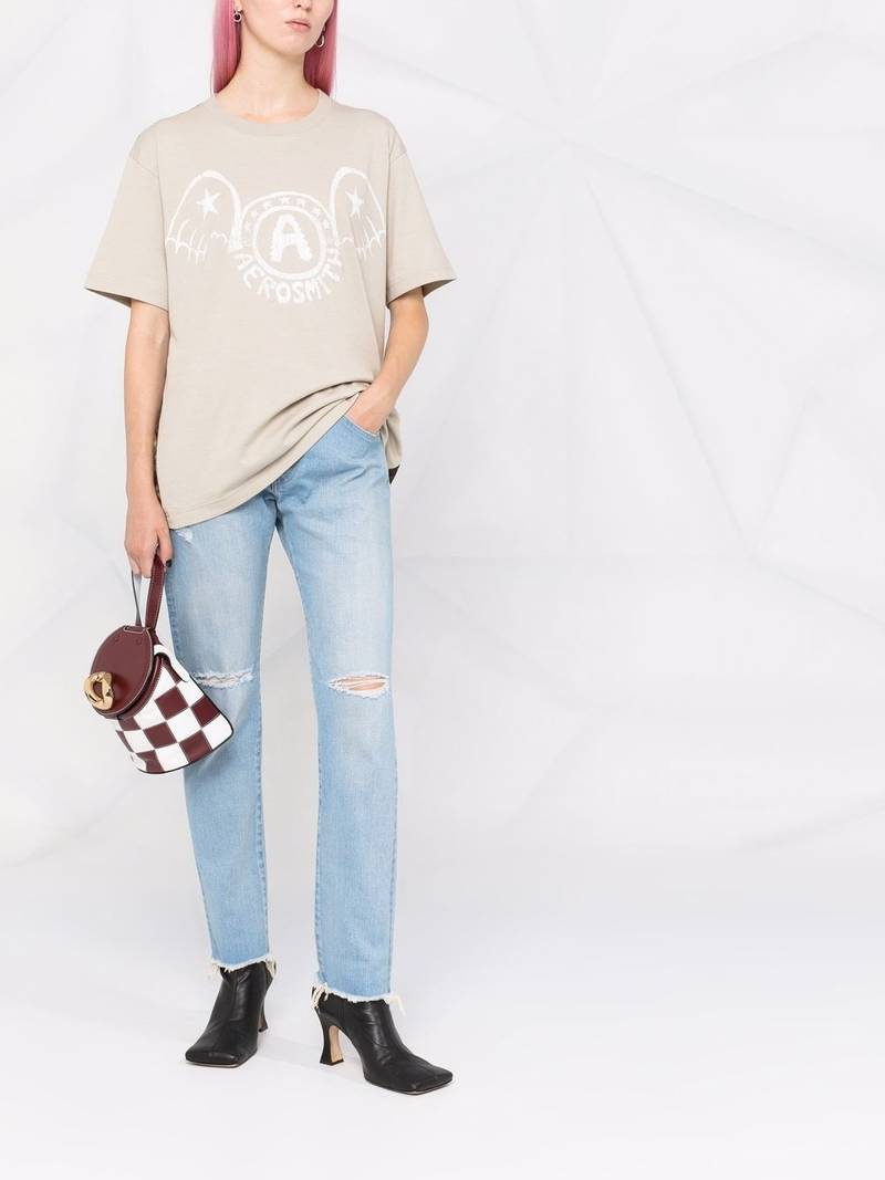 Junya Watanabe distressed skinny-cut jeans outlook