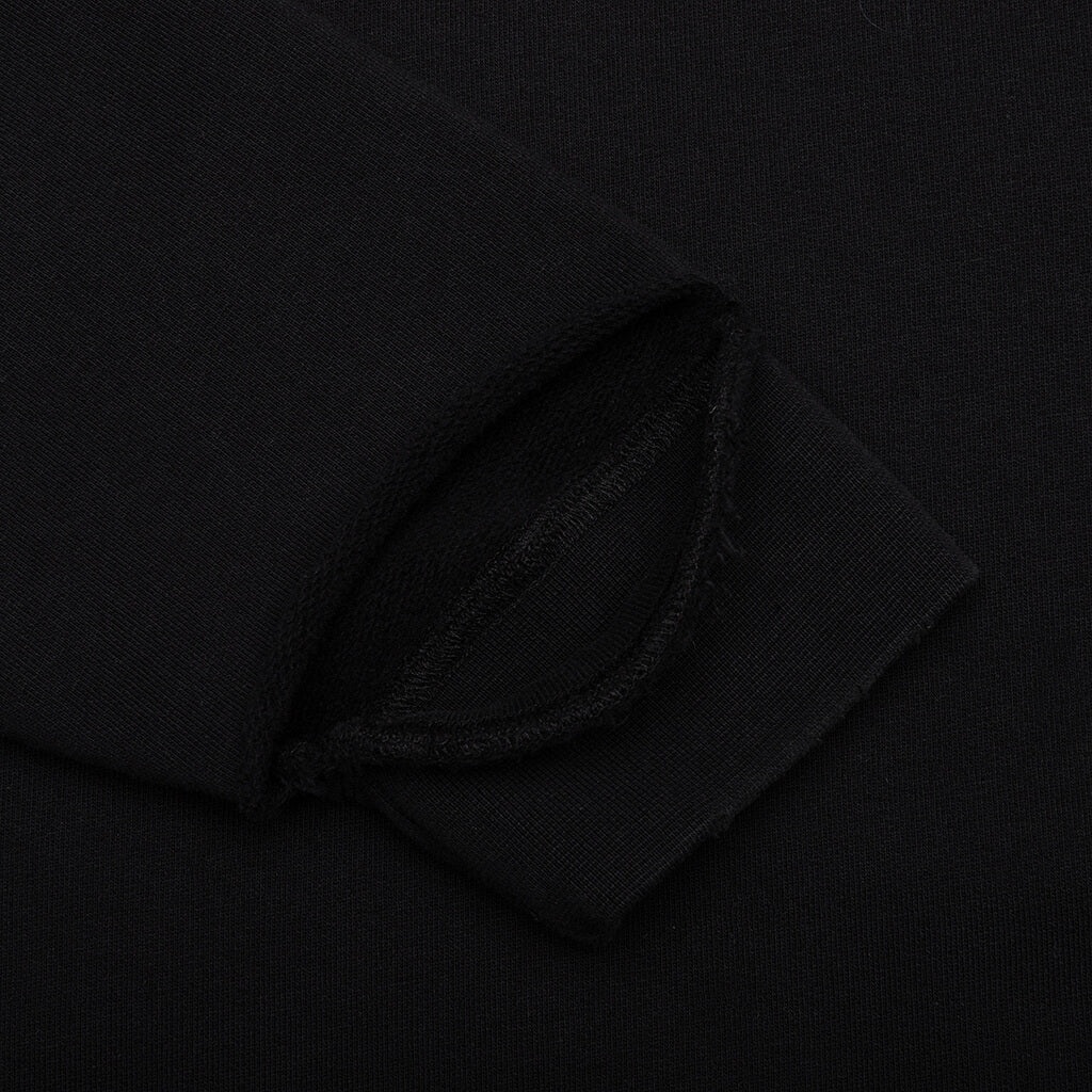 RAF SIMONS X SMILEY PRINT DESTROY WASHED REGULAR FIT HOODIE - BLACK - 5