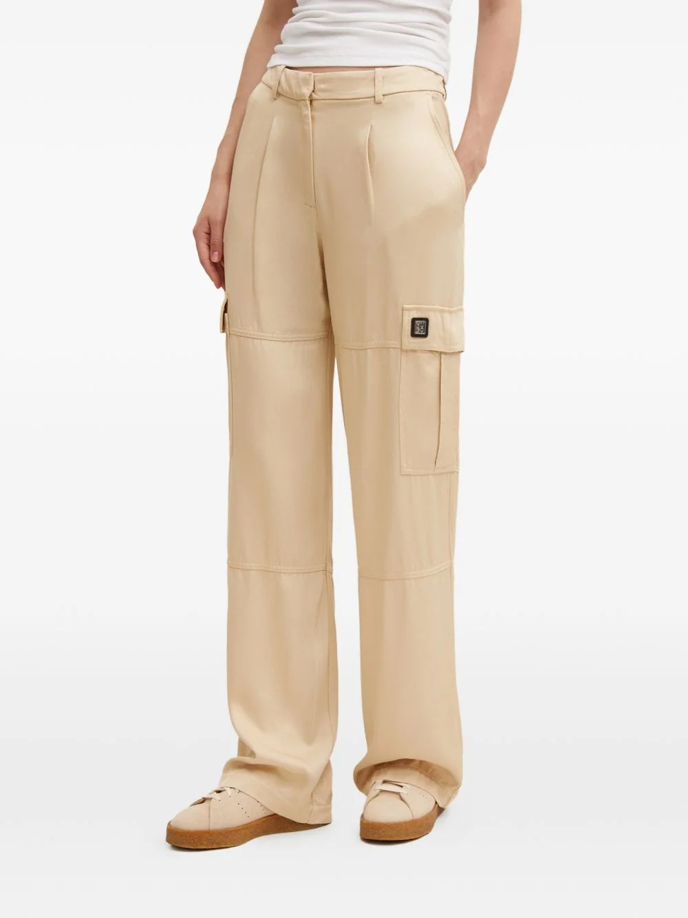 logo-appliqué cargo pants - 1