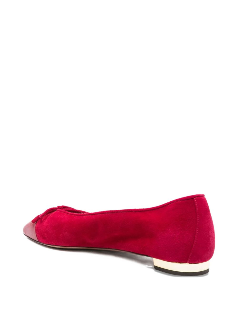 bow-detail cap-toe flats - 2