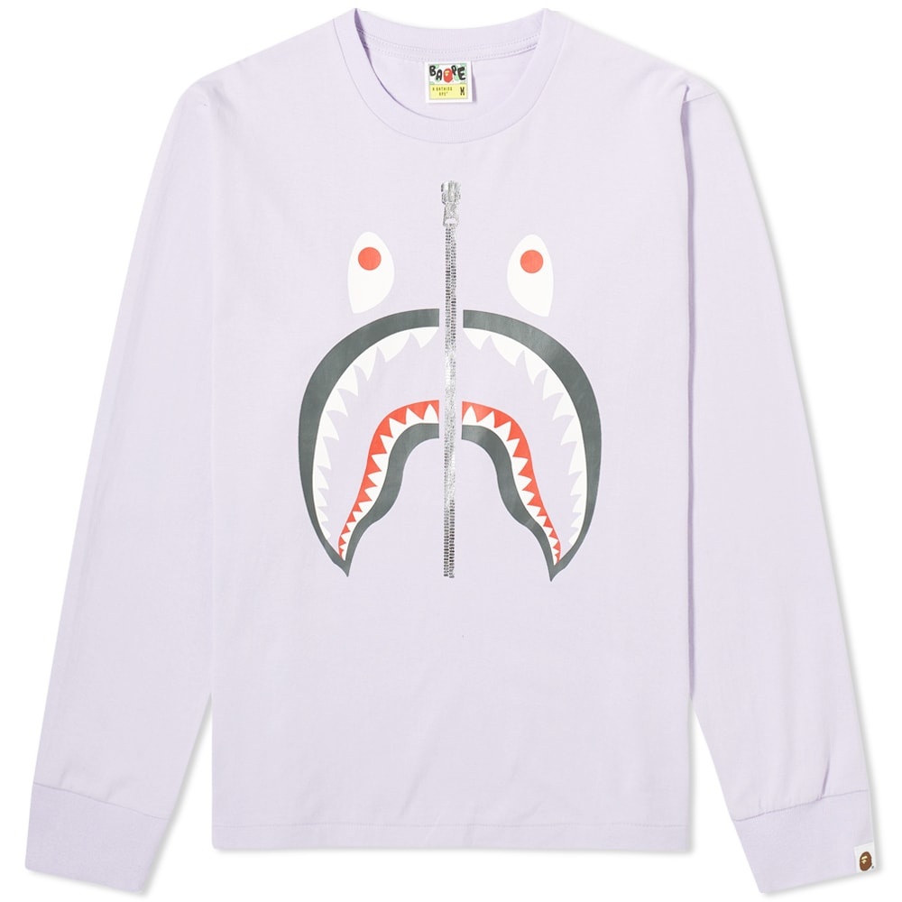 A Bathing Ape Long Sleeve Shark Tee - 1