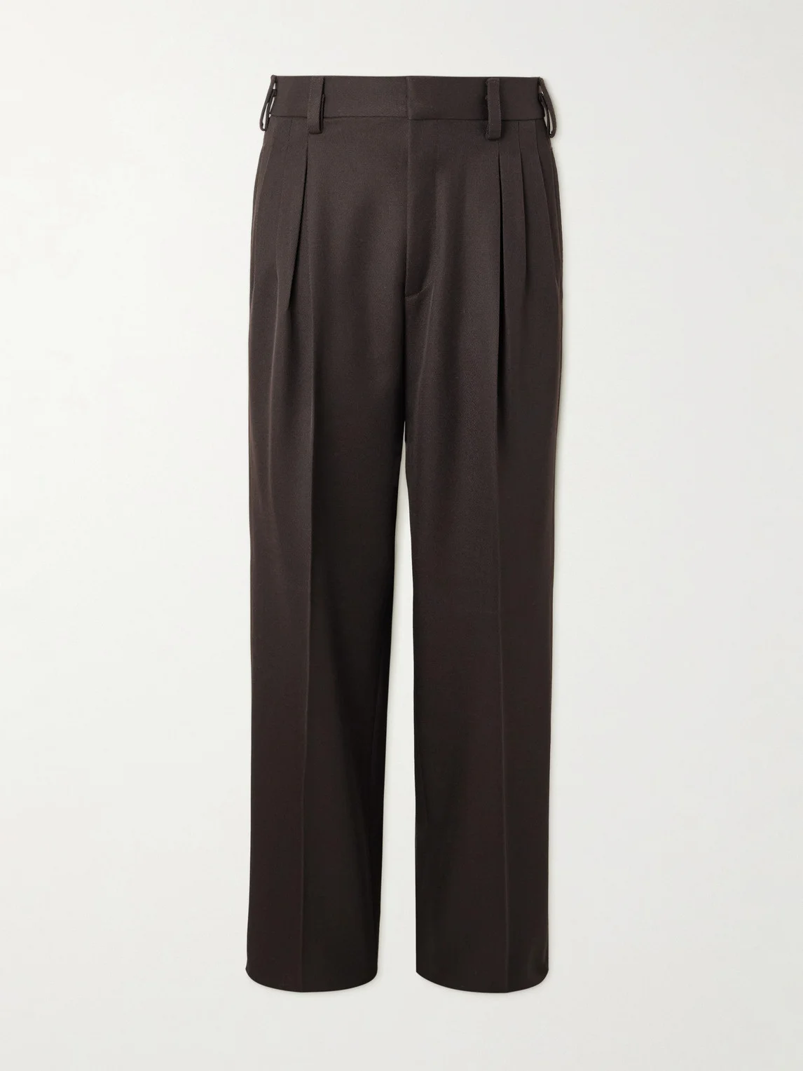 Straight-Leg Wool-Twill Trousers - 1