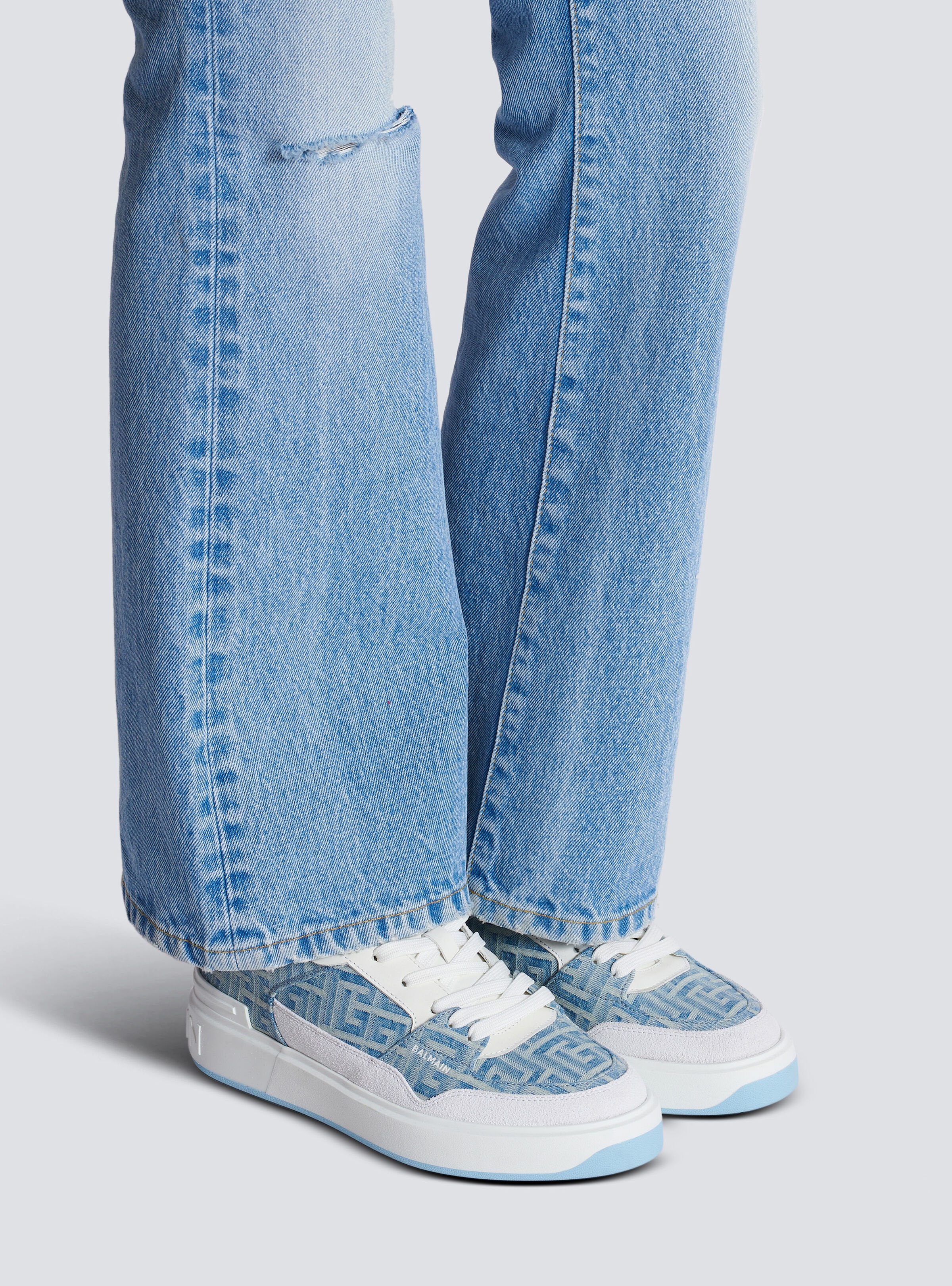 B-Court Flip trainers in monogrammed PB Labyrinth denim - 11