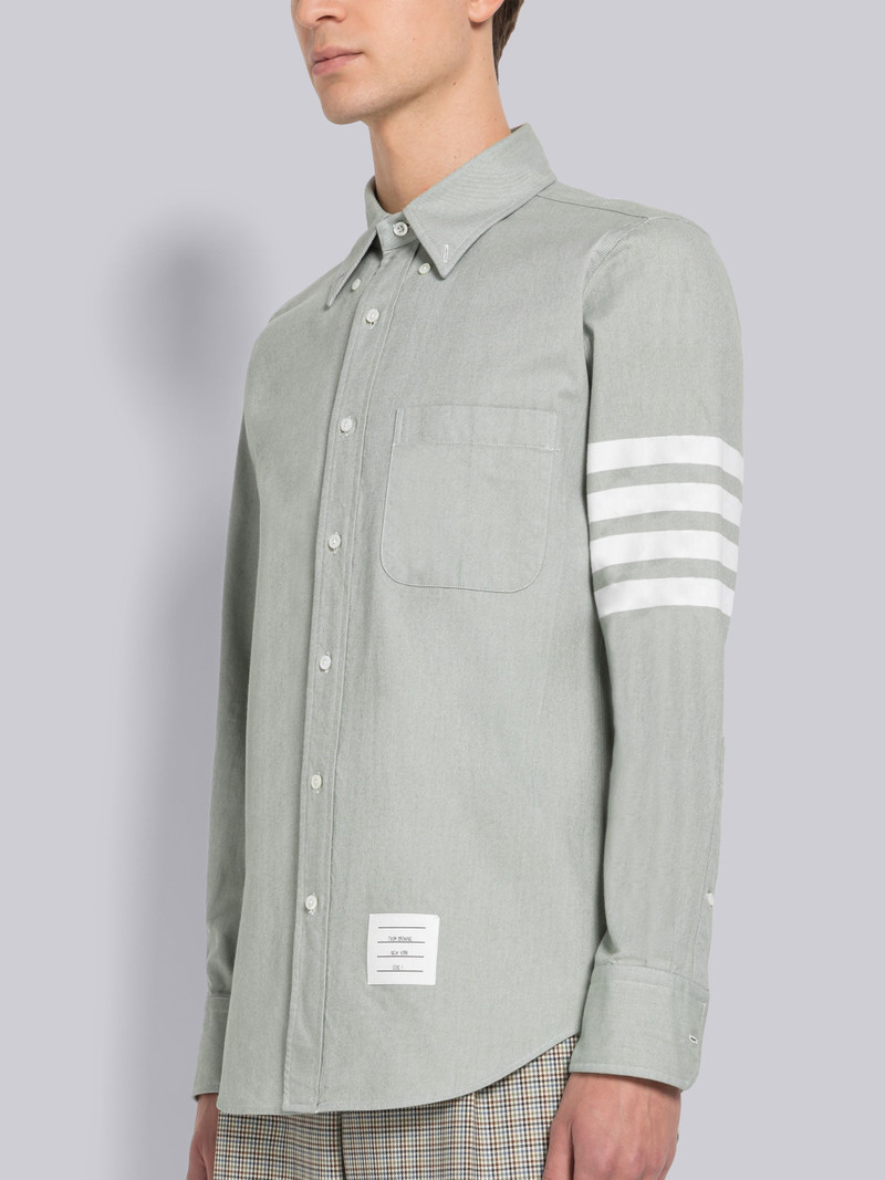 Thom Browne Flannel 4-Bar Straight Fit Shirt outlook