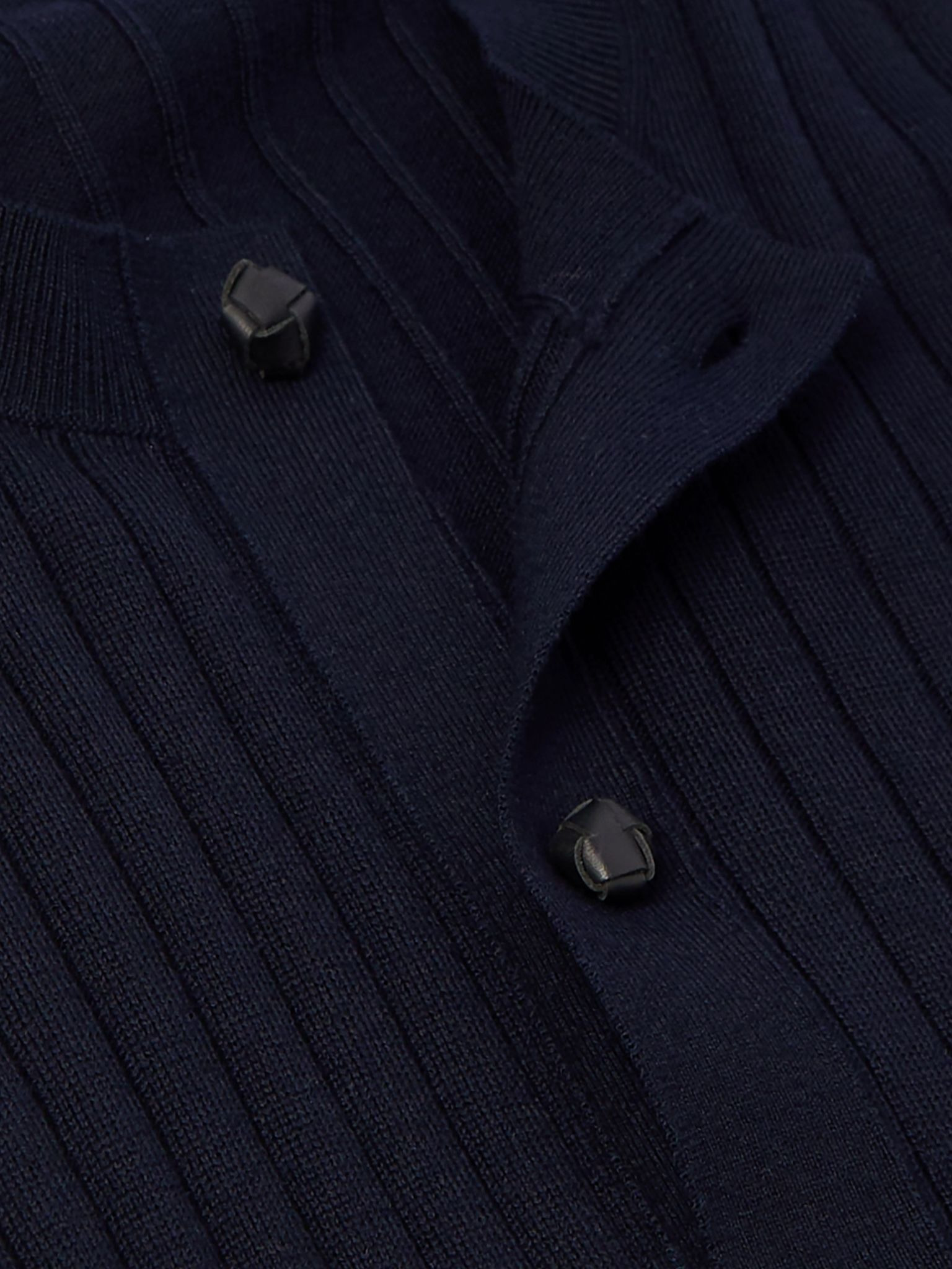 Ribbed Wool Cardigan Midnight blue - 4