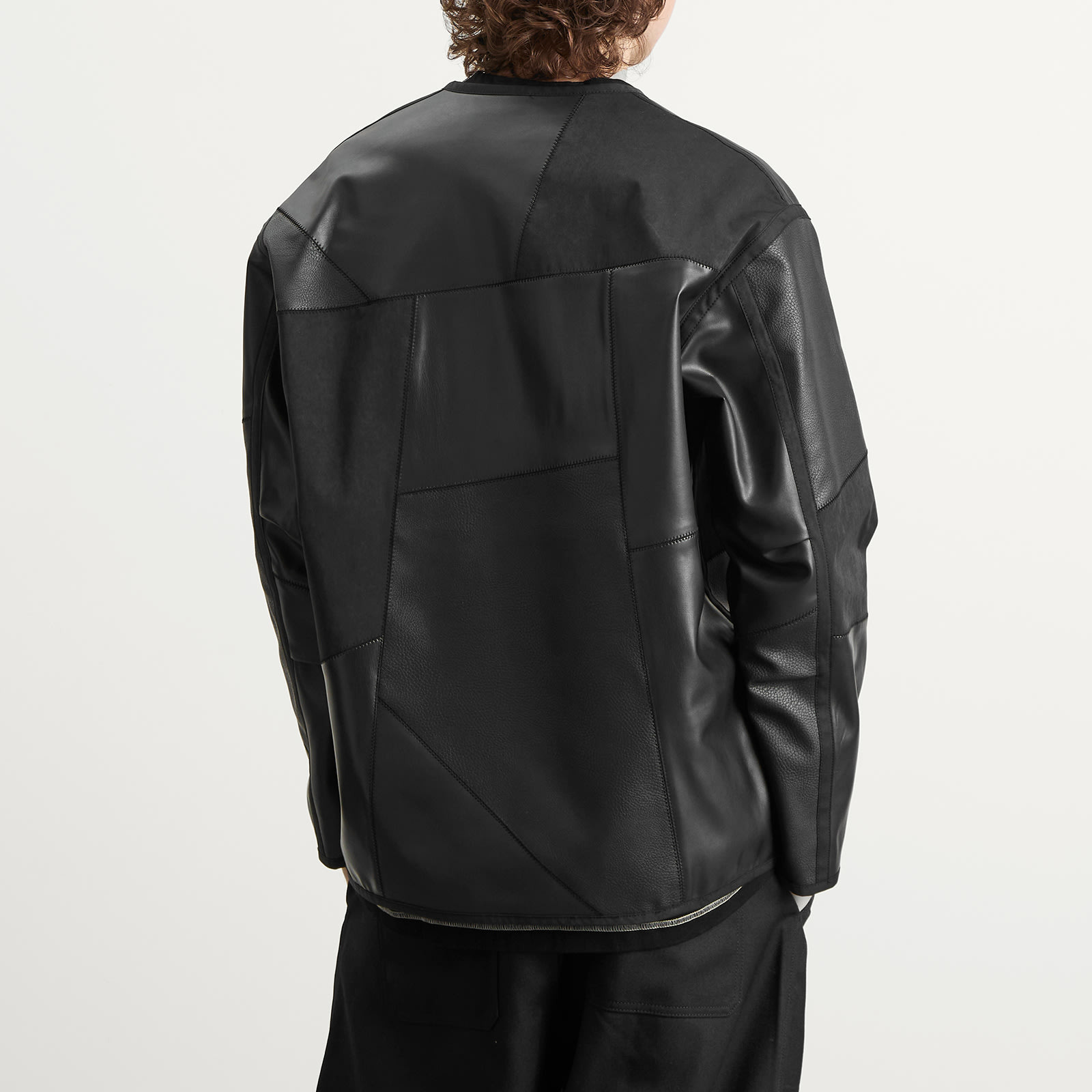 Comme des Garçons Homme Leather Mix Jacket - 3
