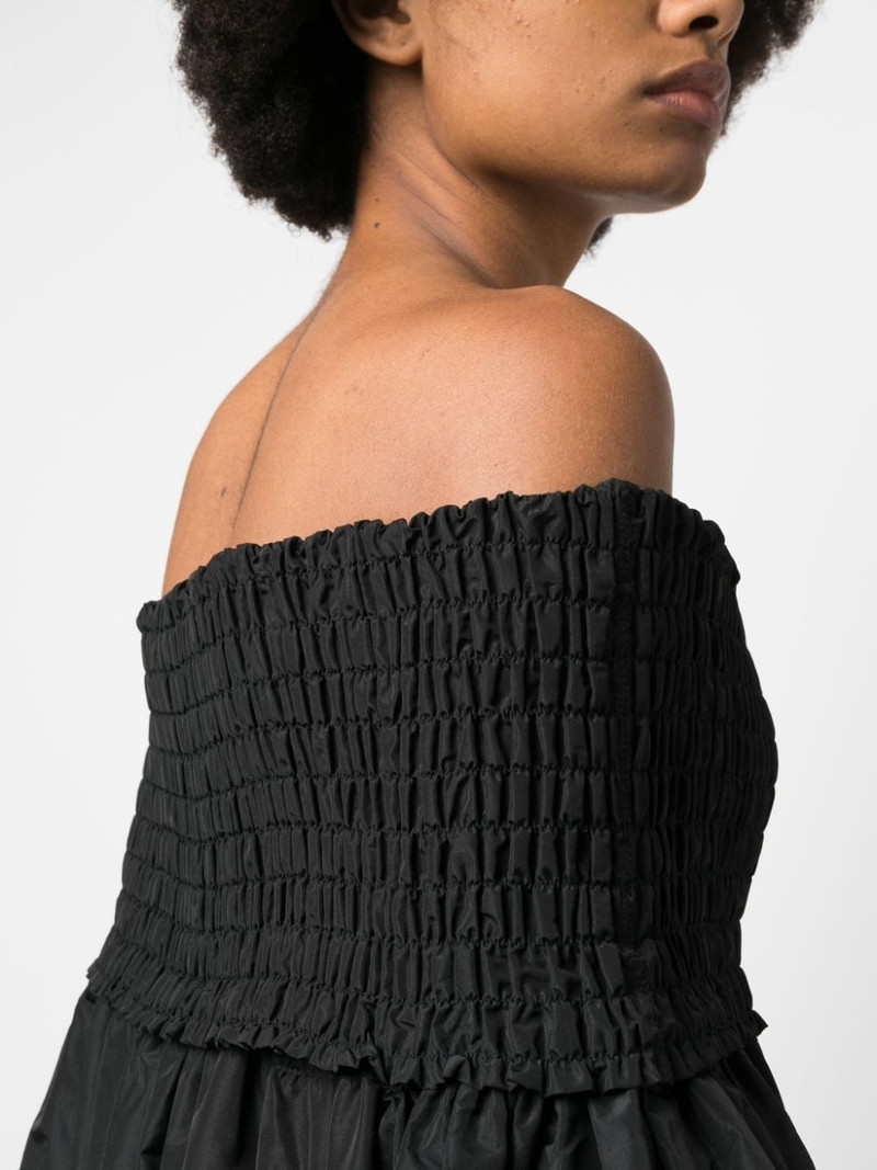 off-shoulder puff-sleeve dress 5