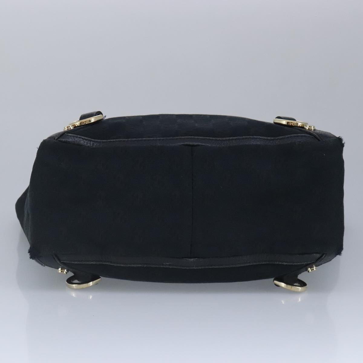 GUCCI GG Canvas Tote Bag Black Gold - 5