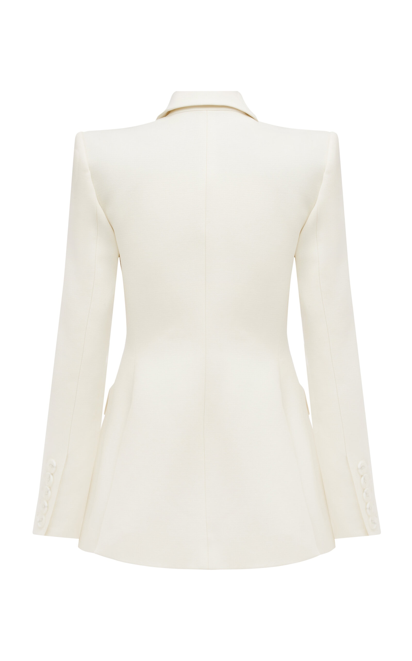 Fitted Wool Suiting Blazer off-white - 3