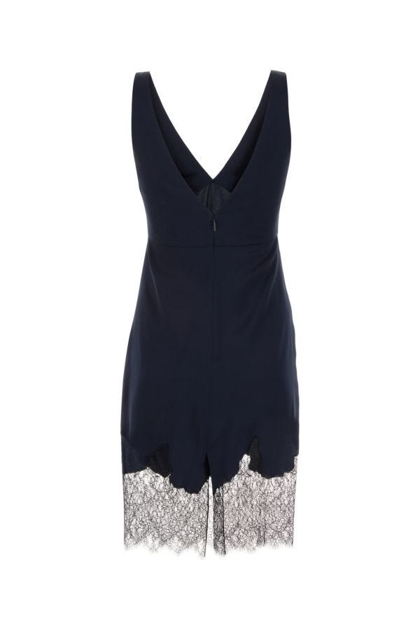 ワンピース Saint Laurent Midnight blue satin mini dress SAINT LAURENT Saint Laurent Woman Midnight Blue Satin Mini