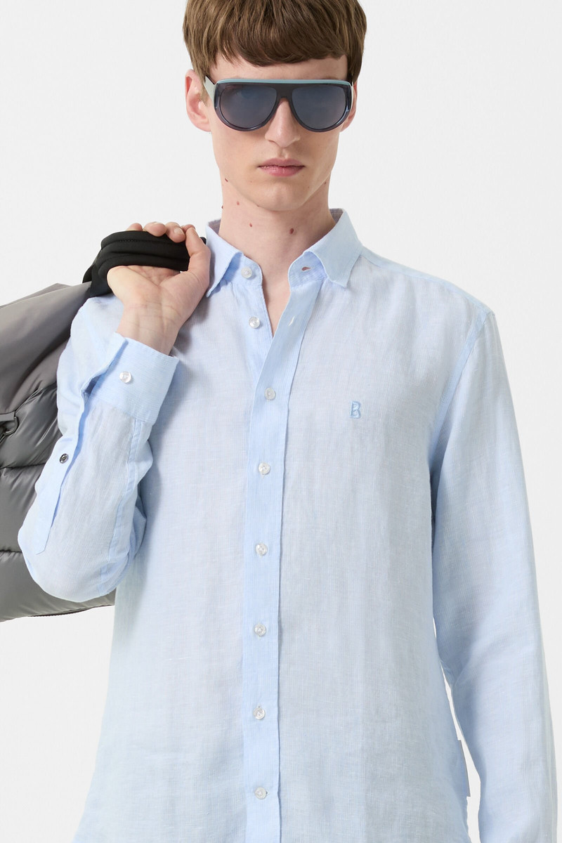 Timi linen shirt in Light blue 6
