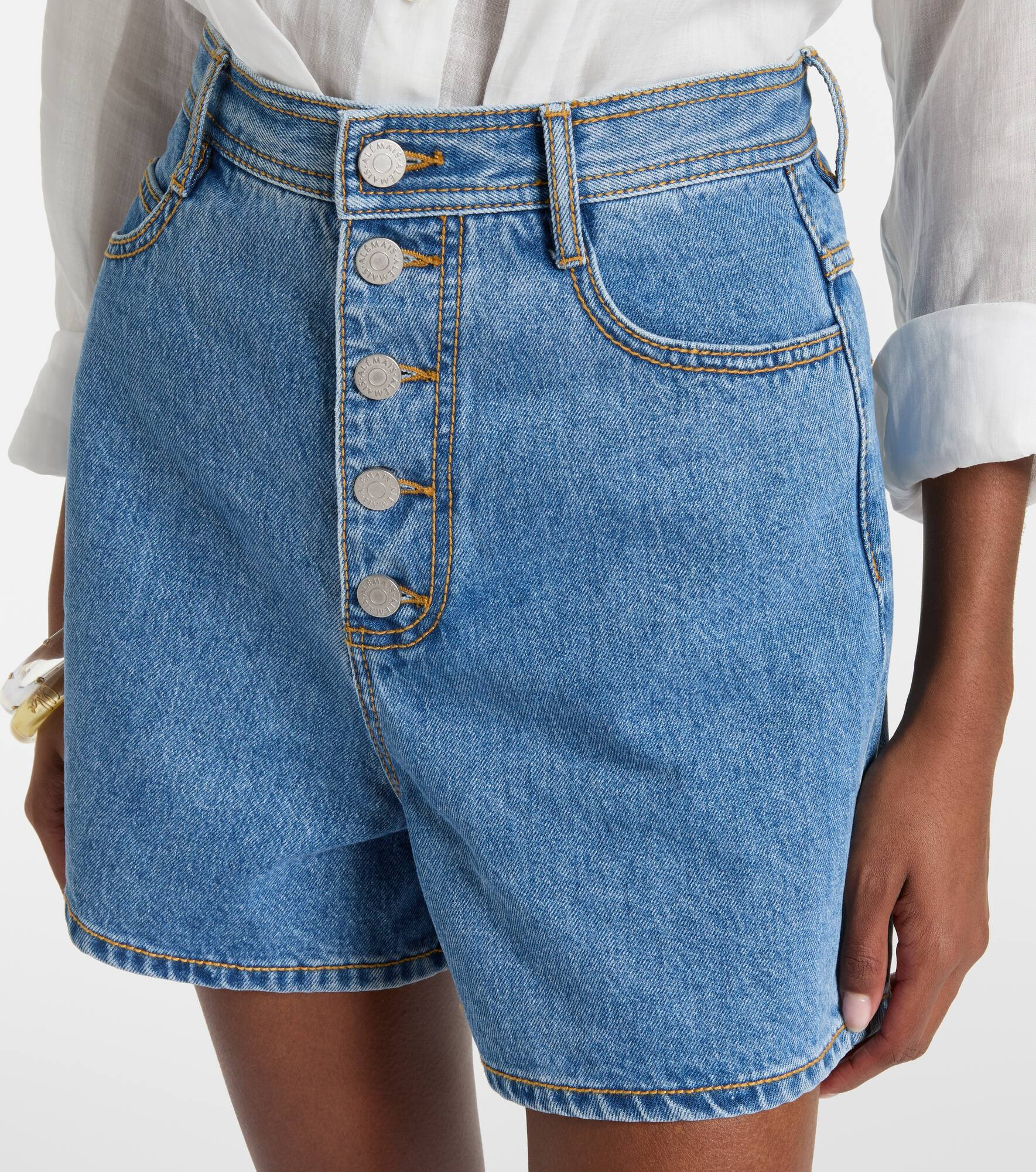 Stephi high-rise denim shorts - 4