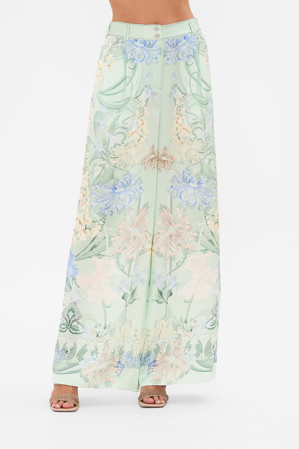 WIDE LEG WAISTED PANT - 5