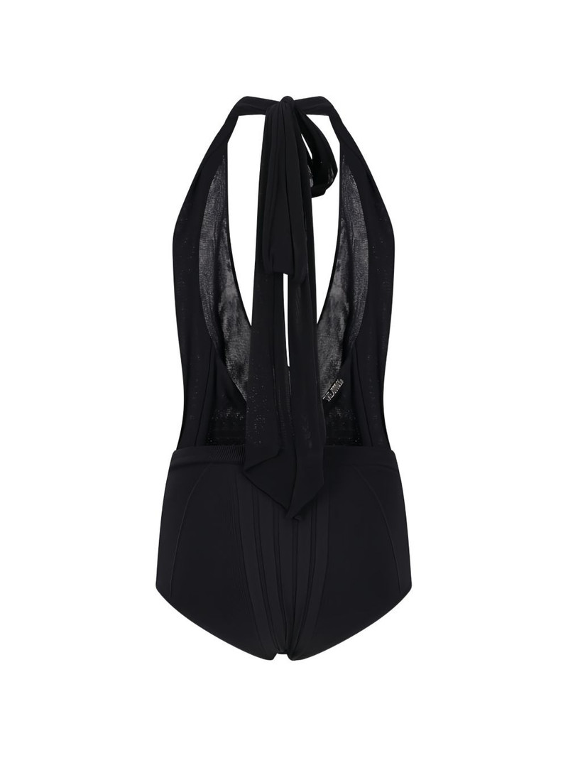 THE ATTICO halterneck tulle bodysuit outlook