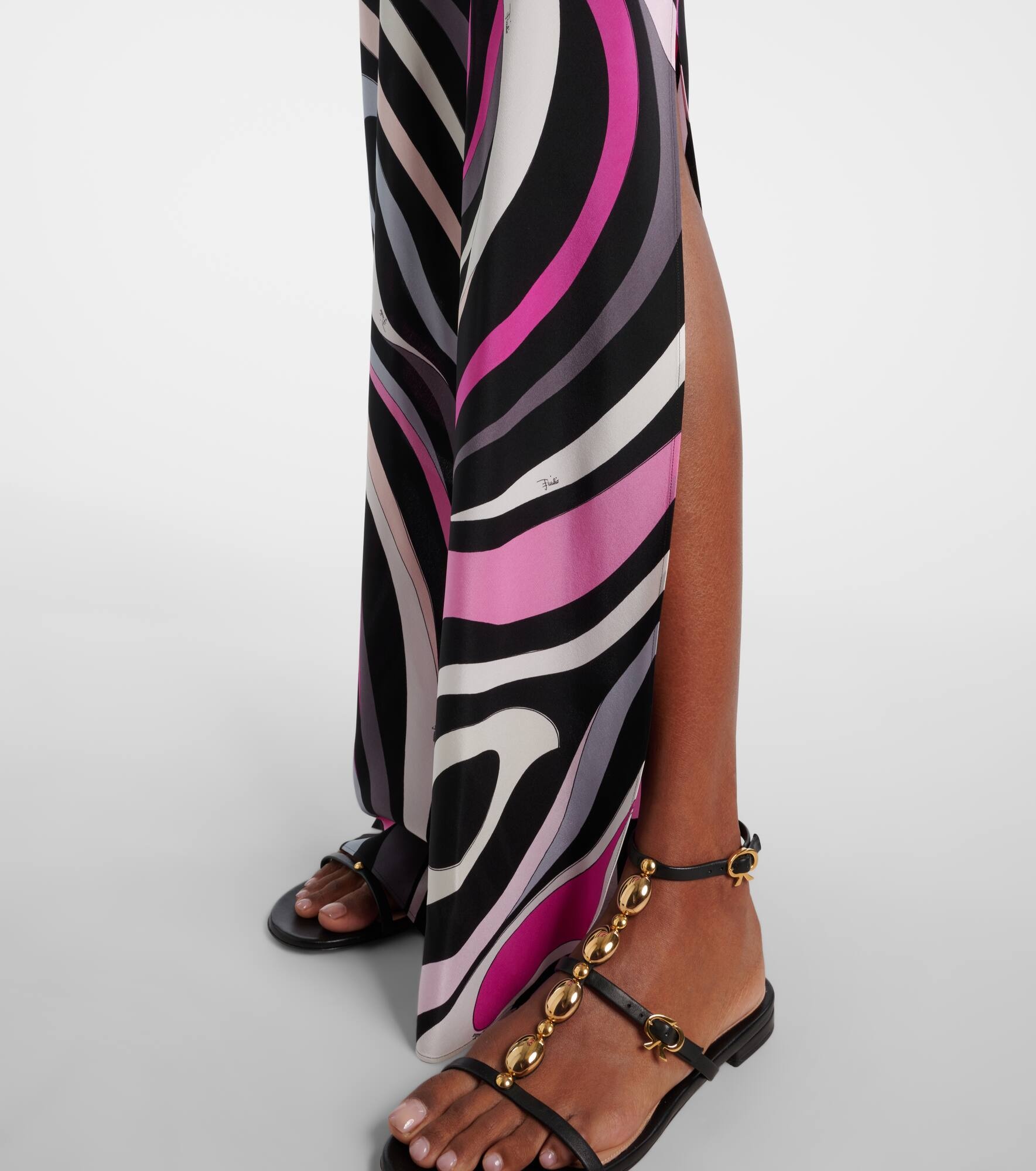 Marmo crêpe de chine slip dress - 5