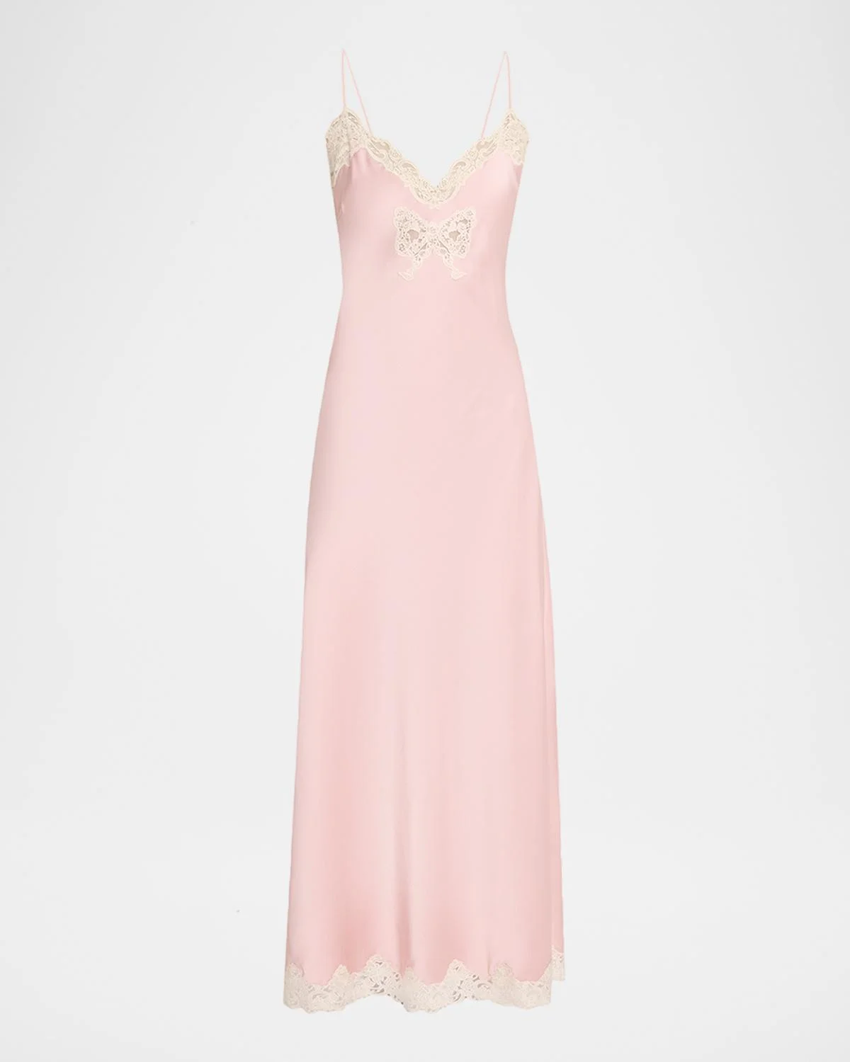 Lomira Bow Applique Satin Slip Dress - 1