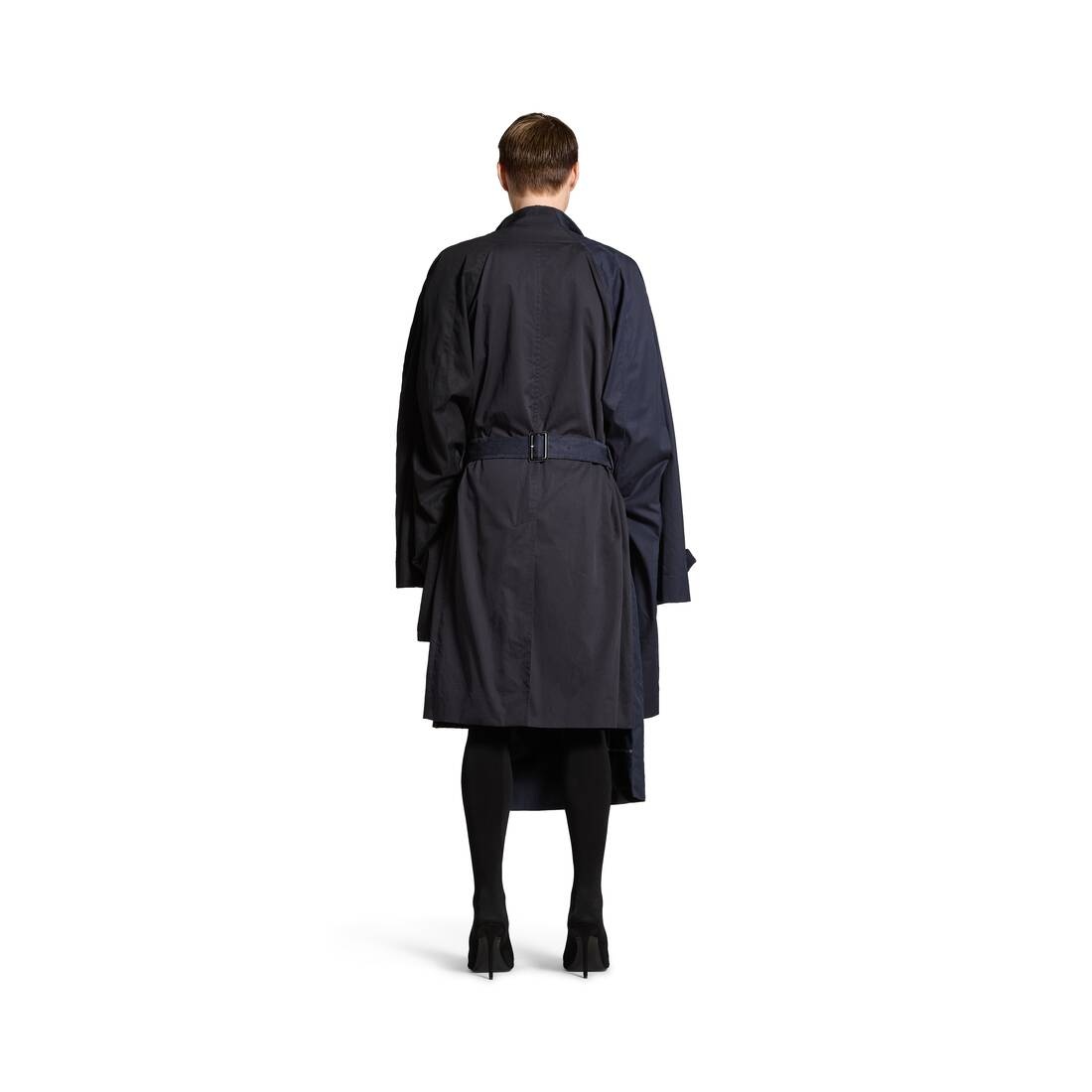 Women's Double Sleeve Carcoat in Black - 4