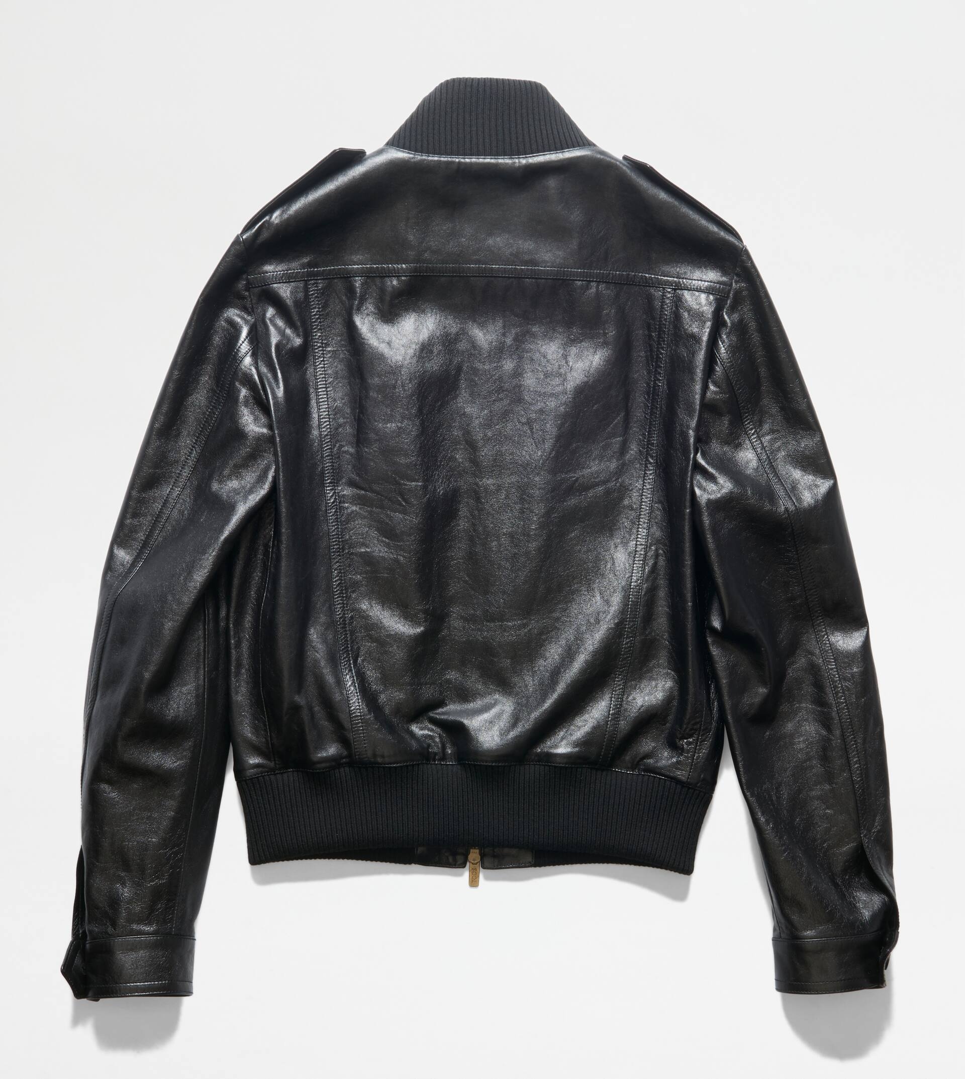 BOMBER IN LEATHER - BLACK - 6