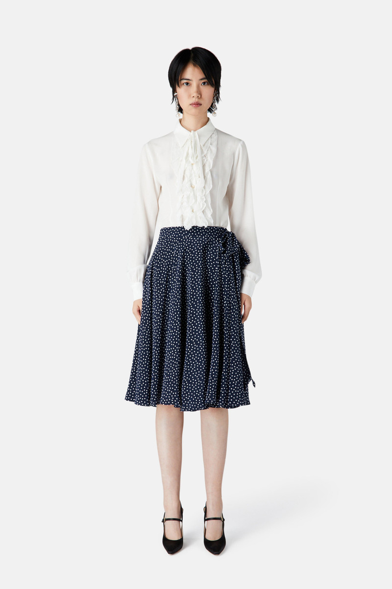 Alessandra Rich POLKA DOT WRAP SKIRT outlook